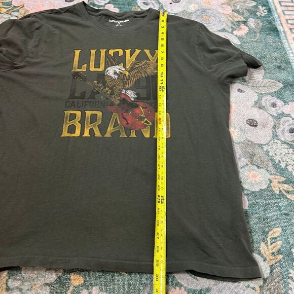 Lucky Brand Men’s XXL T Shirt Graphic Tee 2XL Gray Cotton Short Sleeve - Picture 6 of 9